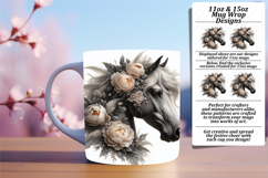 Sleek 11oz Mug Wrap Png Artwork , Horse Product Image 1