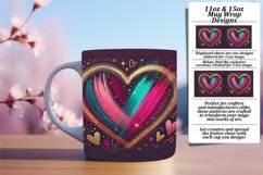 SLEEK 11oz PNG Mug Wrap Artwork , Heart Product Image 1