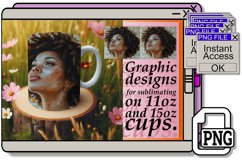 Captivating Melanin: Sublimation Mug Wrap Product Image 1