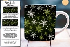 Snowy Splendor: Christmas Snowflakes Sublimation Mug Wrap Product Image 1