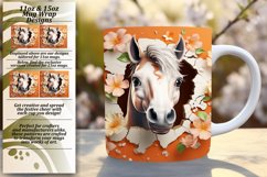 Peek a Boo Horse Mug Art Watercolor Wrap Product Image 1