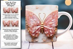 Elegant Glossy Butterflies: 3D Mug Wrap 11oz 15oz Product Image 1