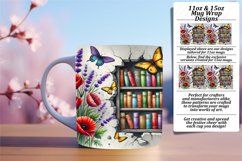 Bold 15oz Mug Wrap Png Design , Books Product Image 1