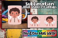 Tranquil vibes 11oz 15oz mug wrap, Cupid Product Image 1