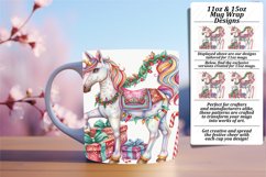 Christmas Watercolor Mug Wrap for Sublimation 11oz Product Image 1