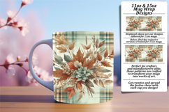 Dynamic 15oz Mug Wrap Png Artwork , Autumn Flower Product Image 1