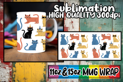 Sweet memories 11oz 15oz sublimation wrap, Funny Cat Product Image 1