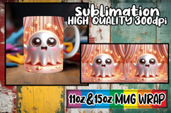 Enchanted mornings sublimation print, 3D Cute Ghost Product Image 1
