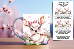 Gorgeous Png Mug Wrap Design 15oz , Cute Easter Product Image 1