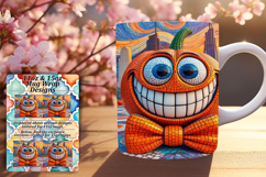 Radiant 15oz Mug Wrap Png Design , Cute Pumpkin Product Image 1
