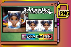 Vibrant Woman Portrait Mug Sublimation Options Product Image 1