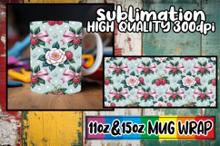 Sunshine bliss sublimation mug wrap, Christmas Product Image 1