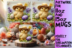 Springtime Joy Bunny Mug Wrap Sublimation 15oz Product Image 1