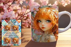 Cute 15oz Mug Wrap Png Artwork , Fairy Product Image 1