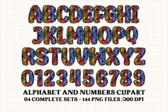 Knitted Alphabet png clipart, knitted texture doodle letters Product Image 4
