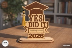 Graduation Tassel Holder Laser Cut | Glowforge | SVG Product Image 1