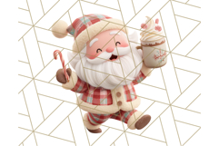 Santa’s Pajama Day Clipart, Cute Christmas Bedtime PNG Product Image 2