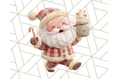 Santa’s Pajama Day Clipart, Cute Christmas Bedtime PNG Product Image 2