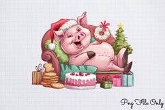 Fa la la Retro Christmas Clipart PNG Product Image 1