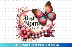 Best MOM Ever - Mother&#039;s Day Butterfly Clipart Product Image 1