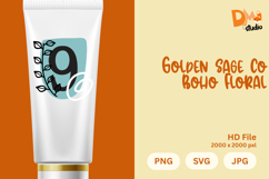 Golden Sage Co Boho Floral Monogram Product Image 1