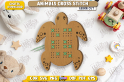 Animals Cross Stitch Laser Cut Bundle, Montessori Lacing SVG Product Image 12
