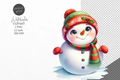 Christmas clipart, Snowman clipart, Winter sublimation Product Image 1