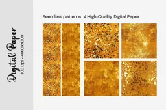 Golden Luxury Digital Papers Marble and Glitter digital Product Image 2