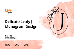 Delicate Leafy Monogram Design Product Image 1