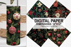 Christmas Embroidery Seamless Digital Paper Product Image 1