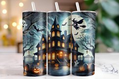 Halloween House Tumbler Wrap | Sublimation | Tumblers Product Image 1