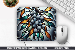 Flowers Mouse Pad Sublimation, Christmas Mouse Pad PNG Product Image 1