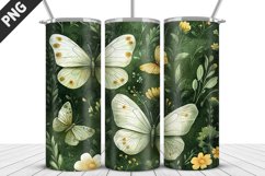 Flower Butterfly 20 oz Tumbler Design|Butterfly Tumbler Wrap Product Image 1
