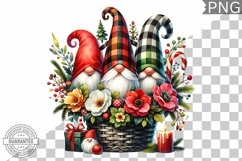 Christmas Gnome Sublimation - Clipart PNG Design Product Image 1