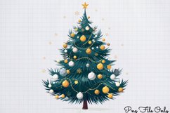 Winter Christmas Tree Sublimation PNG Product Image 1