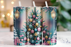 Merry Christmas Tree Tumbler Wrap | Christmas Wrap Product Image 1