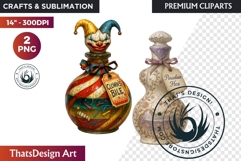 Halloween Hag&#039;s Potions PNG Clipart spooky gothic bottle Product Image 1