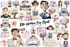Retro Wedding Day Clipart 38 Product Image 1