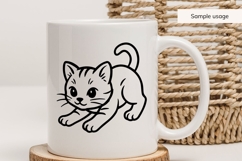 Kittens SVG Bundle | 10 Cute Cat Clipart | SVG, DXF, PNG Product Image 8