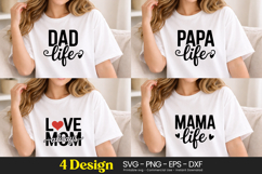 Love Mom Mama Dad Papa SVG PNG Product Image 1