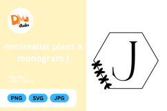 Minimalist Plant Monogram Product Image 1