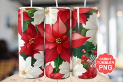 Christmas Flowers Tumbler | Christmas Tumbler Wrap Product Image 1