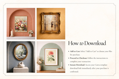 50 Vintage Frame Mockups for Canva Product Image 10