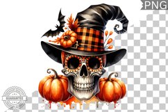 Halloween Skull Sublimation - Clipart PNG Design Product Image 1