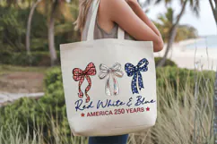 Red White & Blue 250 Anniversary PNG T-Shirt|4th of July PNG Product Image 10