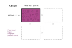 Dollhouse wallpaper Halloween style with bat digital downloa Product Image 10