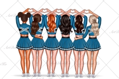 Cheer Sisters Clipart, Cheerleaders Clipart Product Image 10