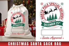 North Pole Special Delivery SVG| Christmas Gift Bag Product Image 1