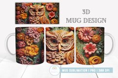 3D Owl Mug Sublimation I 3D Mug Wrap Bundle Product Image 2