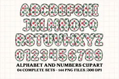 Christmas Alphabet png clipart, christmas letters doodle Product Image 4